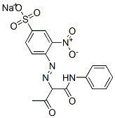 sodium 3-nitro-4-[[1-(phenylcarbamoyl)acetonyl]azo]benzenesulphonate 结构式