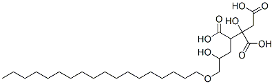 2-Hydroxy-1,2,3-propanetricarboxylic acid dihydrogen 1-[2-hydroxy-3-(octadecyloxy)propyl] ester Structure
