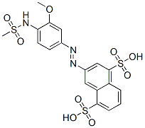 3-[[3-methoxy-4-[(methylsulphonyl)amino]phenyl]azo]naphthalene-1,5-disulphonic acid 结构式