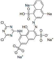 5-(4,6-Dichloro-1,3,5-triazin-2-ylamino)-3-(4,8-disodiosulfo-2-naphtylazo)-4-hydroxy-2,7-naphthalenedisulfonic acid disodium salt 结构式