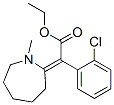Benzeneacetic acid, 2-chloro- .alpha.-(hexahydro-1-methyl-2H-axepin-2-ylidene)-, ethyl ester Structure