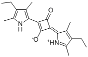 1-(3,5-Dimethyl-4-ethyl-pyrrol-2-yl)-3-(3,5-dimethyl-4-ethyl-pyrrolium-2-ylidene)-cyclobuten-2-one-4-olate 结构式