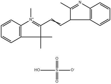 1,3,3-trimethyl-2-[2-(2-methyl-3H-indol-3-yl)vinyl]-3H-indolium hydrogen sulphate Structure