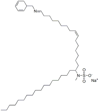 sodium 2-heptadecylmethyl-1H-benzimidazolesulphonate 结构式