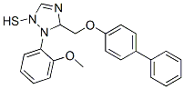 s-Triazole-2-thiol, 5-(4-biphenylyloxymethyl)-1-(o-methoxyphenyl)- Struktur