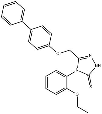 s-Triazole-2-thiol, 5-(4-biphenylyloxymethyl)-1-(o-ethoxyphenyl)-|