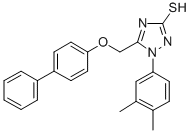 s-Triazole-2-thiol, 5-(4-biphenylyloxymethyl)-1-(3,4-dimethylphenyl)- 结构式