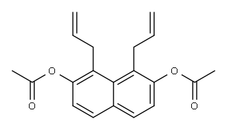 1,8-Diallyl-2,7-naphthalenediol diacetate 结构式