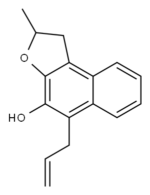5-Allyl-1,2-dihydro-2-methylnaphtho[2,1-b]furan-4-ol 结构式