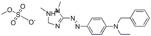 3-[[4-[乙基(苯甲基)氨基]苯基]偶氮]-1,2-二甲基-1H-1,2,4-三唑翁硫酸甲酯盐, 68877-59-8, 结构式