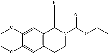 1-氰基-2-乙氧羰基-6,7-二甲-1,2,3,4-四氢异喹啉 结构式