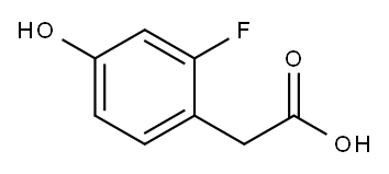 2-氟-4-羟基苯乙酸, 68886-07-7, 结构式