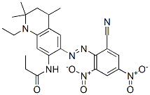 N-[6-[(2-cyano-4,6-dinitrophenyl)azo]-1-ethyl-1,2,3,4-tetrahydro-2,2,4-trimethylquinolin-7-yl]propionamide 结构式