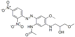 N-[2-[(2,4-dinitrophenyl)azo]-5-[(2-hydroxy-3-methoxypropyl)amino]-4-methoxyphenyl]acetamide|N-[2-[(2,4-二硝基苯基)偶氮]-5-[(2-羟基-3-甲氧基丙基)氨基]-4-甲氧基苯基]-乙酰胺