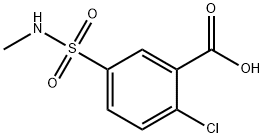 2-氯-5-(甲基氨磺酰基)苯甲酸 结构式
