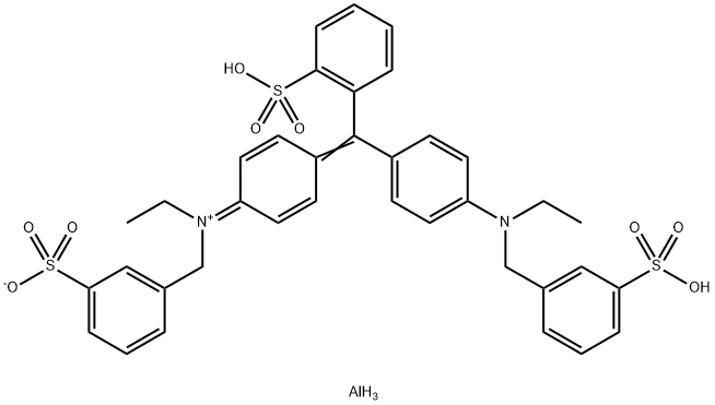 酸性蓝 9 铝色淀[CI 42090:2], 68921-42-6, 结构式