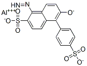 aluminum(+3) cation: 6-oxido-5-(4-sulfonatophenyl)diazenyl-naphthalene -2-sulfonate 结构式