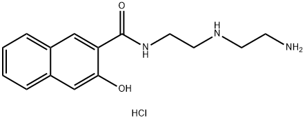 N-[2-[(2-aminoethyl)amino]ethyl]-3-hydroxynaphthalene-2-carboxamide dihydrochloride 结构式