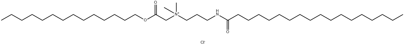 dimethyl[3-[(1-oxooctadecyl)amino]propyl][2-oxo-2-(tetradecyloxy)ethyl]ammonium chloride Structure