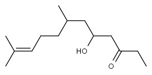 5-羟基-7,11-二甲基-10-癸烯-3-酮 结构式