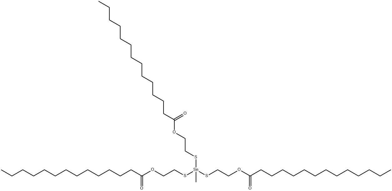 (methylstannylidyne)tris(thioethylene) trimyristate 结构式
