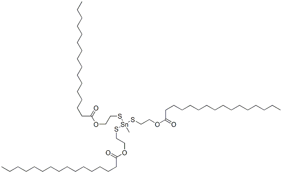(methylstannylidyne)tris(thioethylene) tripalmitate 结构式