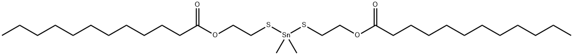 (dimethylstannylene)bis(thioethylene) dilaurate Structure