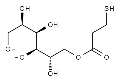 D-glucitol 1-(3-mercaptopropionate) Structure