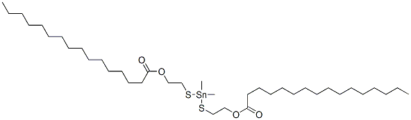 (dimethylstannylene)bis(thioethylene) dipalmitate Structure