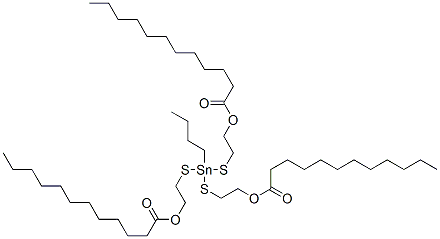 (butylstannylidyne)tris(thioethylene) trilaurate 结构式