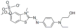 2-[[4-[ethyl(2-hydroxyethyl)amino]phenyl]azo]-5-methoxy-3-methylbenzothiazolium methyl sulphate Structure