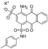 1-Amino-9,10-dihydro-4-[[(4-methylphenyl)amino]sulfonyl]-9,10-dioxo-2-anthracenesulfonic acid potassium salt 结构式