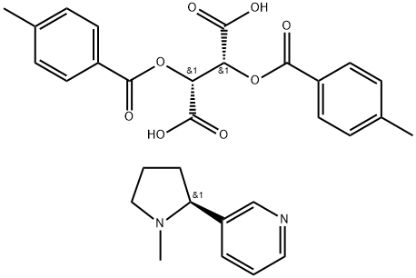 S-(-)-3-(1-Methyl-2-pyrrolidinyl)pyridiniuM (+)-Di-p-toluoyl Tartrate 结构式