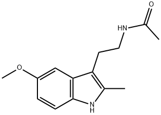 N-[2-(5-Methoxy-2-methyl-1H-indol-3-yl)ethyl]acetamide 结构式