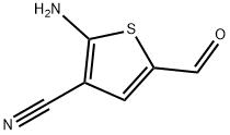 3-Thiophenecarbonitrile,  2-amino-5-formyl- 结构式