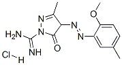 4,5-dihydro-4-[(2-methoxy-5-methylphenyl)azo]-3-methyl-5-oxo-1H-pyrazole-1-carboxamidine monohydrochloride|