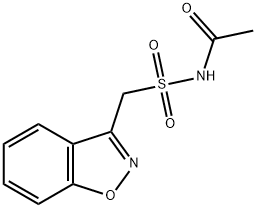 N-乙酰唑尼沙胺 结构式