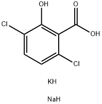 potassium sodium 2,6-dichlorosalicylate Structure