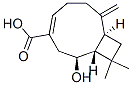 (1R,2S,4Z,9S)-2-Hydroxy-11,11-dimethyl-8-methylenebicyclo[7.2.0]undec-4-ene-4-carboxylic acid 结构式