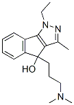 1,4-Dihydro-4-(3-dimethylaminopropyl)-1-ethyl-3-methylindeno[1,2-c]pyrazol-4-ol 结构式