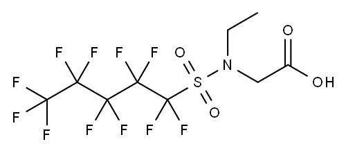 N-ethyl-N-[(undecafluoropentyl)sulphonyl]glycine 结构式