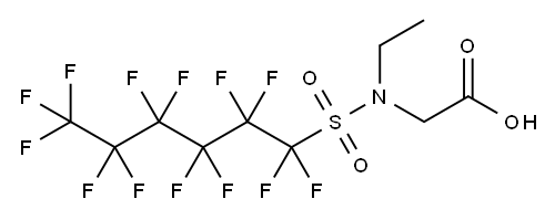 N-ethyl-N-[(tridecafluorohexyl)sulphonyl]glycine Structure