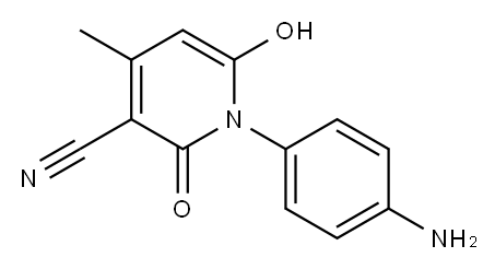 1-(4-Aminophenyl)-1,2-dihydro-6-hydroxy-4-methyl-2-oxo-3-pyridinecarbonitrile 结构式