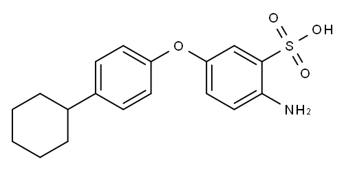 2-amino-5-(4-cyclohexylphenoxy)benzenesulphonic acid 结构式