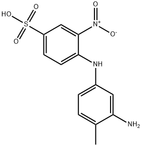 4-[(3-amino-p-tolyl)amino]-3-nitrobenzenesulphonic acid 结构式