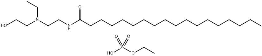 ethyl(2-hydroxyethyl)[2-(stearoylamino)ethyl]ammonium ethyl sulphate 结构式