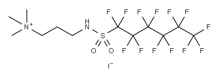 N,N,N-三甲基-3-[[(十三氟己基)磺酰基]氨基]-1-丙铵碘化物 结构式