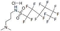 N-[3-(dimethylamino)propyl]tridecafluorohexanesulphonamide monohydrochloride Structure
