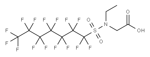 N-ethyl-N-[(pentadecafluoroheptyl)sulphonyl]glycine|