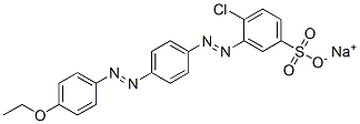 4-氯-3-[[4-[(4-乙氧基苯基)偶氮]苯基]偶氮]苯磺酸钠盐 结构式